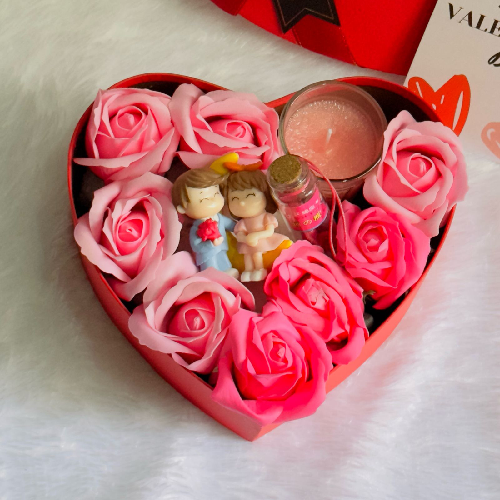 The Enchanted Wish Valentine Set | Miniature Couple, Wish Bottle, Candle & Flowers